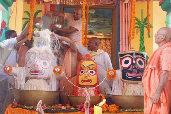 Agartala observes ‘Snana Utsav’ of Lord Jaganath at Jaganath Temple Agartala observes ‘Snana Utsav’ of Lord Jaganath at Jaganath Temple